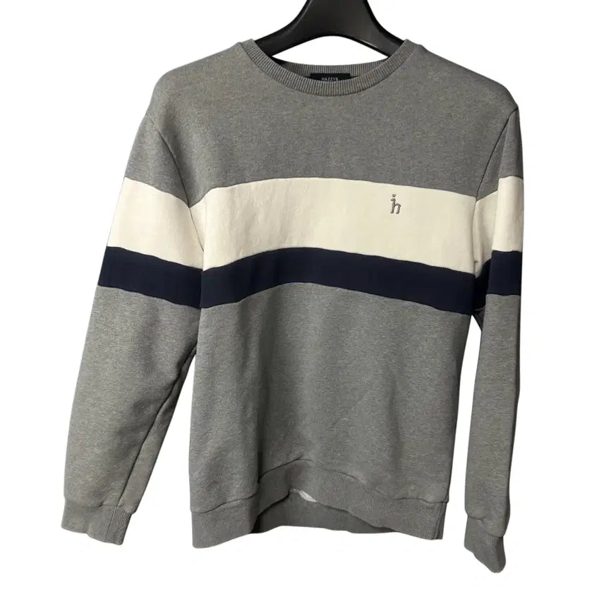 [BUNJANG] Hazzys Logo Grey Sweatshirt T-shirt / 100 헤지스 로고 그레이 맨투맨 티셔츠