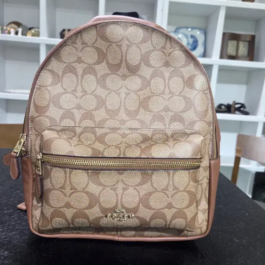 [BUNJANG] Coach Signature Pattern Backpack Brown / 코치 백팩 시그니처 패턴 브라운