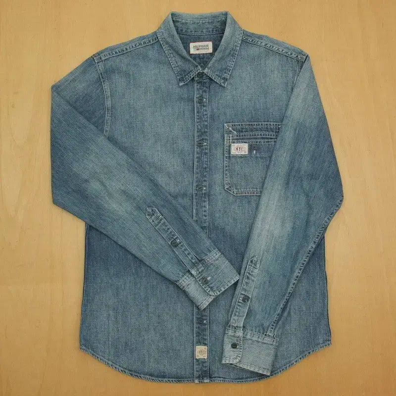 [BUNJANG] Tommy Hilfiger Denim Shirt 100 / 타미힐피거 데님 셔츠 100 남방 T-1598