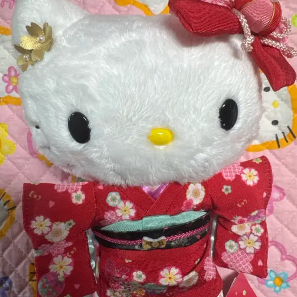 [BUNJANG] Sanrio Hello Kitty Yukata Plush Doll / 산리오 유카타 키티 누이 기모노 헬로키티 인형