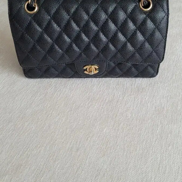 [BUNJANG] Chanel Classic Flap Bag Caviar Gold Hardware / 샤넬 클래식 플랩백 캐비어 금장