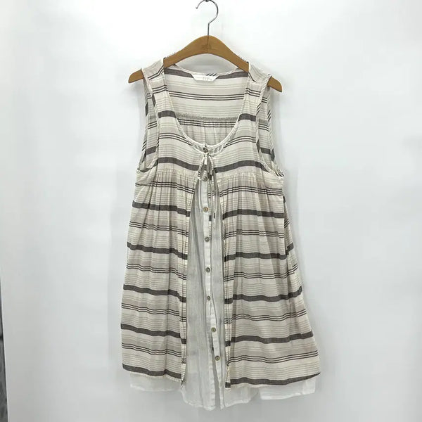 [BUNJANG] Fit Mori Girl Layered Stripe Mini Dress / [Fit] 모리걸 레이어드 바선생 스트라이프 미니 원피스