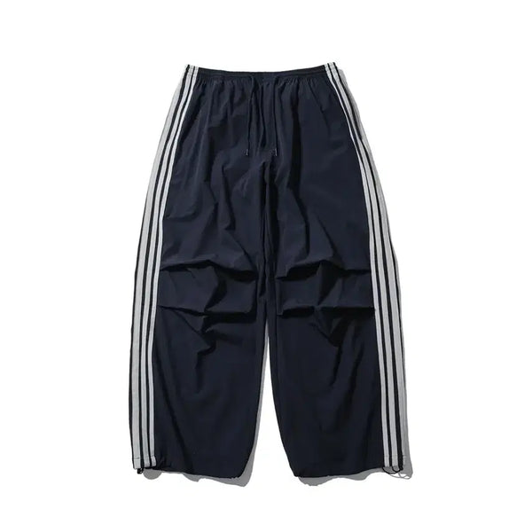 [BUNJANG] Anglerun Parachute Wide Track Pants Navy / 앵글런 파라슈트 와이드 트랙팬츠 네이비