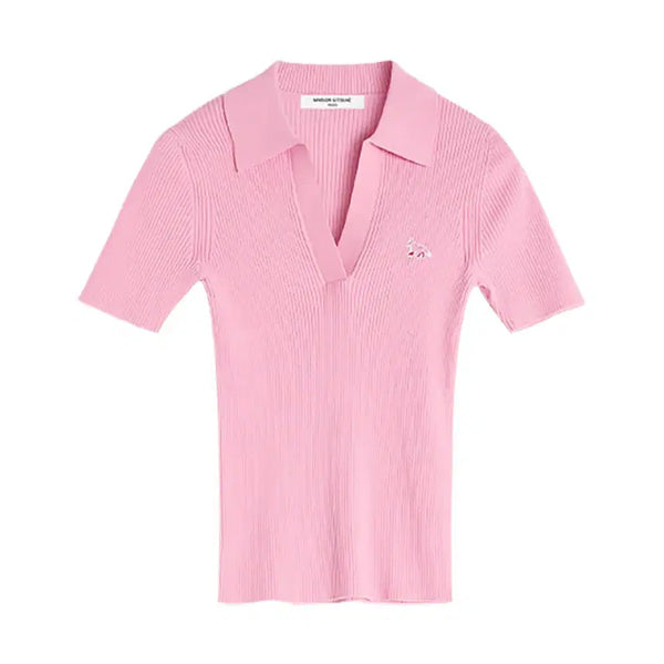 [BUNJANG] Maison Kitsuné Baby Fox Collar Short Sleeve Knit / [새상품] 메종키츠네 베이비폭스 카라 반팔 니트