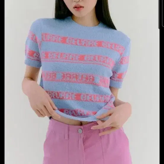 [BUNJANG] 8seconds Bouclé Short Sleeve T-shirt / 에잇세컨즈 부클반팔