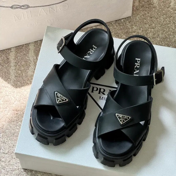 [BUNJANG] Prada Monolith Rubber Sandals Black / 프라다 모놀리스 러버샌들 저렴하게