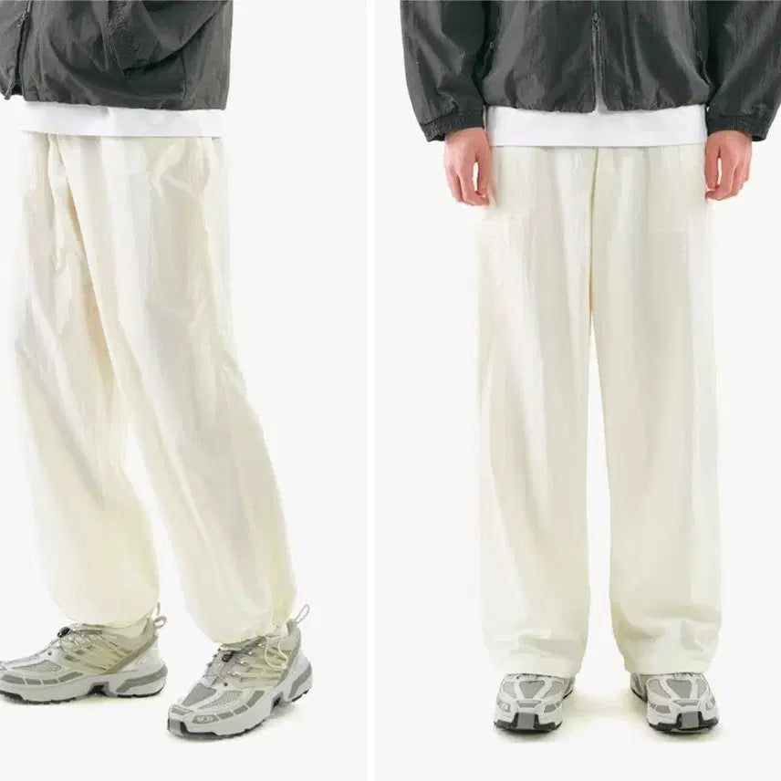 [BUNJANG] Code Graphy Cool Nylon String Training Wide Jogger Pants / 코드그라피 쿨 나일론 스트링 팬츠 트레이닝 와이드팬츠 조거팬츠