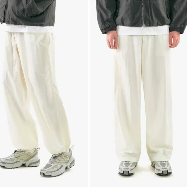 [BUNJANG] Code Graphy Cool Nylon String Training Wide Jogger Pants / 코드그라피 쿨 나일론 스트링 팬츠 트레이닝 와이드팬츠 조거팬츠