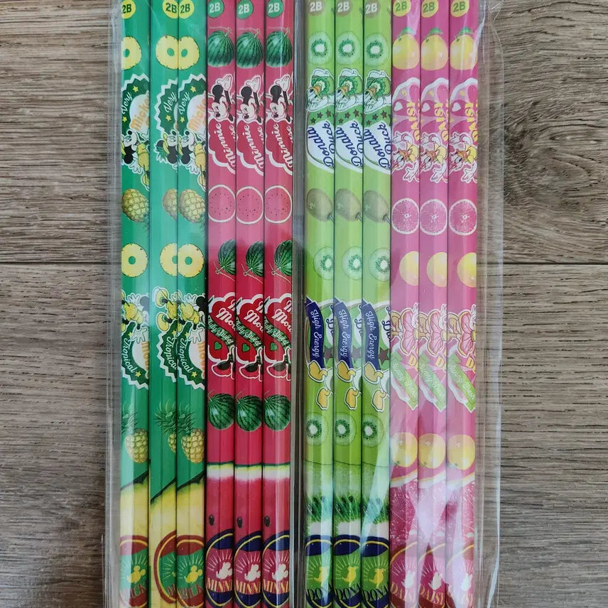[BUNJANG] Tokyo Disneyland Summer Splash Fruit Design Pencil Set (12 Pencils) / 도쿄 디즈니랜드 연필 1다스