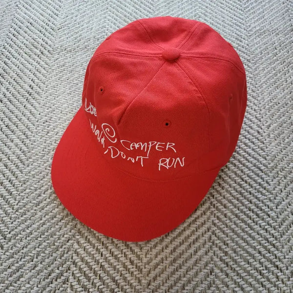 [BUNJANG] Outdoor Service Logo Ball Cap Red / 아웃도어 서비스 로고 볼캡 레드