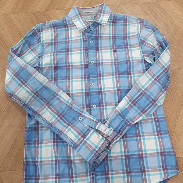 [BUNJANG] Tommy Hilfiger Men's Long Sleeve Check Shirt / 타미힐피거 셔츠 체크 남성 긴팔 셔츠