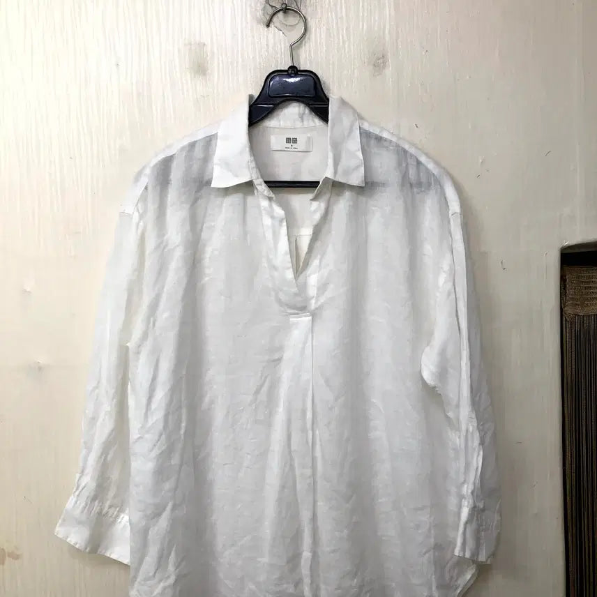 [BUNJANG] Uniqlo 100% Linen Blouse M / 유니클로 린넨100 블라우스입