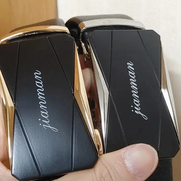 [BUNJANG] Men's Genuine Leather Automatic Belt Set (2-Pack) / 남자 소가죽벨트 2개 벨트 금색,실버 자동벨트  17500원에 팝니