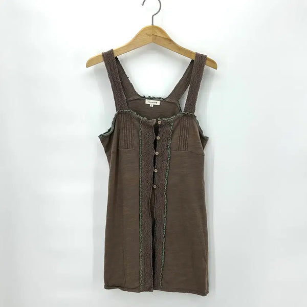 [BUNJANG] PACIENTE Mori Girl Lace Sleeveless Top Brown / [JPN] PACIENTE 모리걸 레이스 초코나무 슬리브리스