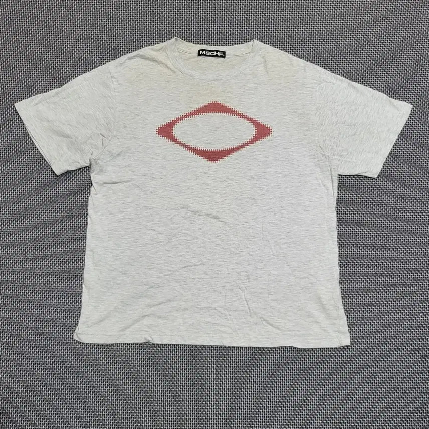 [BUNJANG] Mischief Rhombus Blur Basic T-Shirt Melange Grey (L) / 미스치프 롬버스 블러 반팔 티셔츠 베이직 멜란지 그레이 (L)