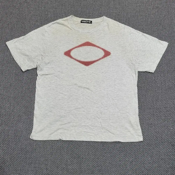 [BUNJANG] Mischief Rhombus Blur Basic T-Shirt Melange Grey (L) / 미스치프 롬버스 블러 반팔 티셔츠 베이직 멜란지 그레이 (L)