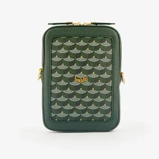[BUNJANG] Fauré Le Page Empire Green Scale Canvas & Calfskin Leather Phone Pouch Clutch / 포레르빠쥬 폰 파우치 12