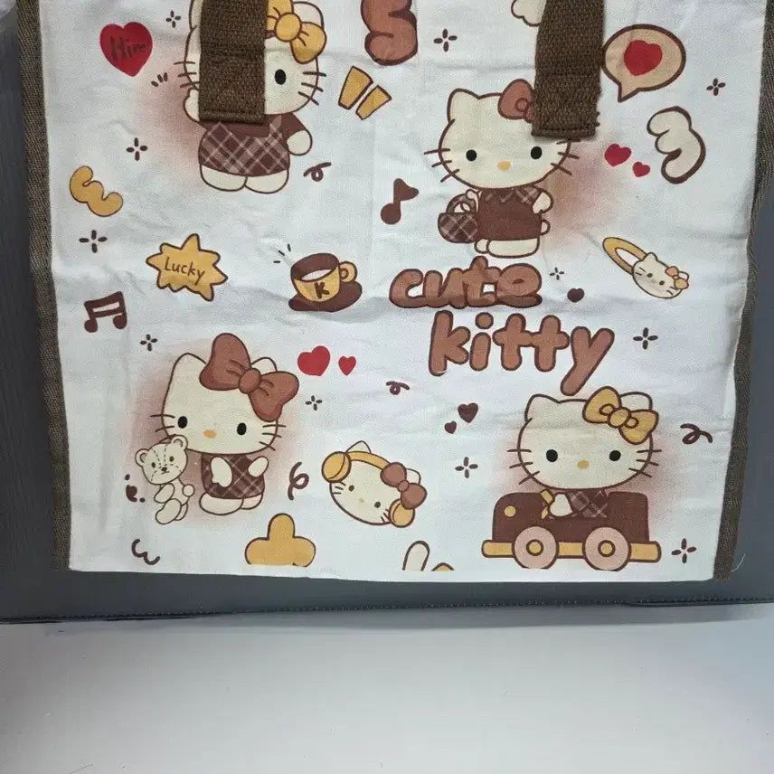[BUNJANG] Hello Kitty Canvas Tote Bag / 헬로키티 얇은 캔버스 가방,에코백