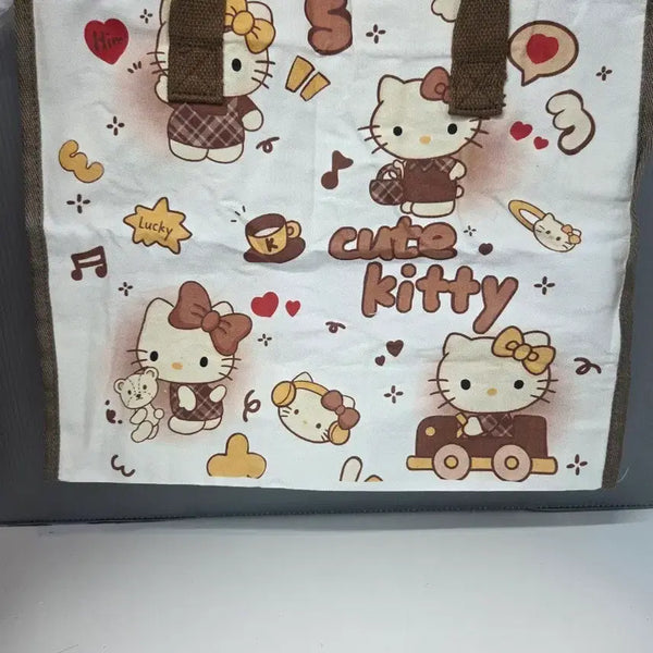 [BUNJANG] Hello Kitty Canvas Tote Bag / 헬로키티 얇은 캔버스 가방,에코백