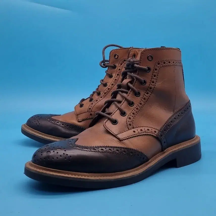 [BUNJANG] Giancarlo Morelli Wingtip Leather Men's Boots 270 / a 장까를로모렐리 윙팁 가죽 남성워커270