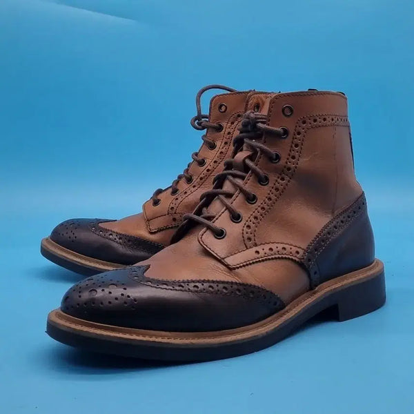 [BUNJANG] Giancarlo Morelli Wingtip Leather Men's Boots 270 / a 장까를로모렐리 윙팁 가죽 남성워커270