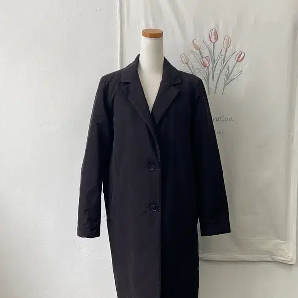 [BUNJANG] BCBG Women's Midi Length Simple Single Padding Coat / BCBG 미디 기장 여성용 심플 싱글 패딩 코트
