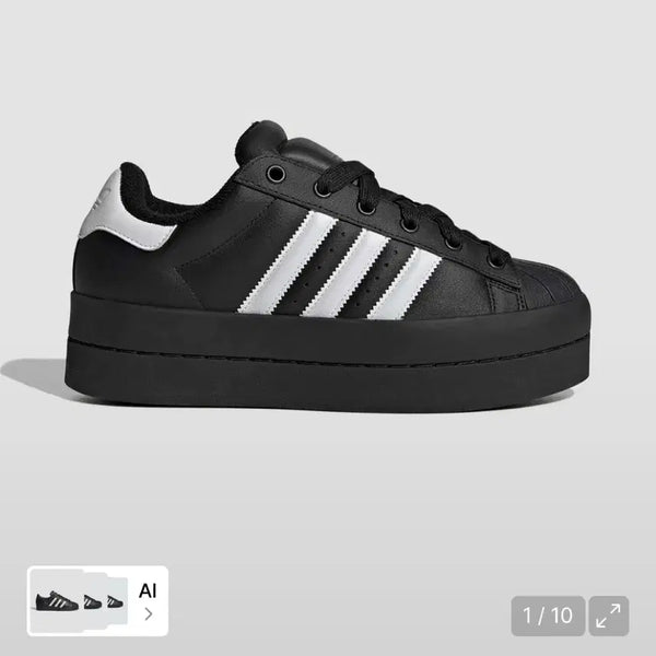[BUNJANG] Adidas Superstar Stack Black White (220mm) / 아디다스 슈퍼스타 스택 블랙 220