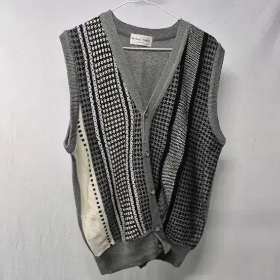 [BUNJANG] Patterned Knit Vest (Size 95) / 베스트 니트 조끼 패턴 95