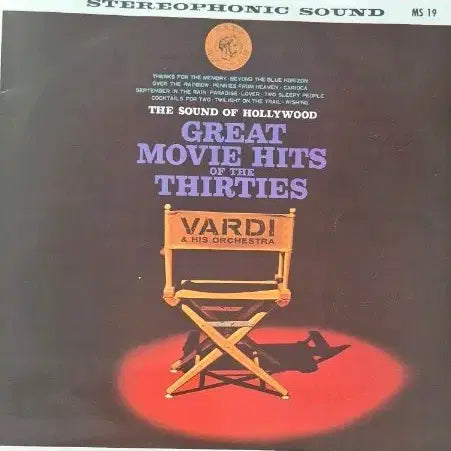 [BUNJANG] Vardi & His Orchestra Great Movie Hits of the Thirties LP / 바르디 악단 할리우드 영화 명곡집 LP
