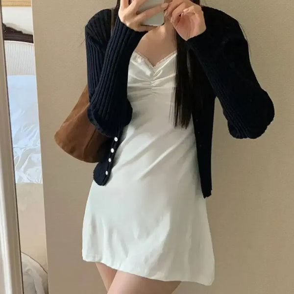 [BUNJANG] Kkonmi-go Shirring Mini Dress Black / [미개봉 새상품]꼰미고 셔링 미니원피스 블랙