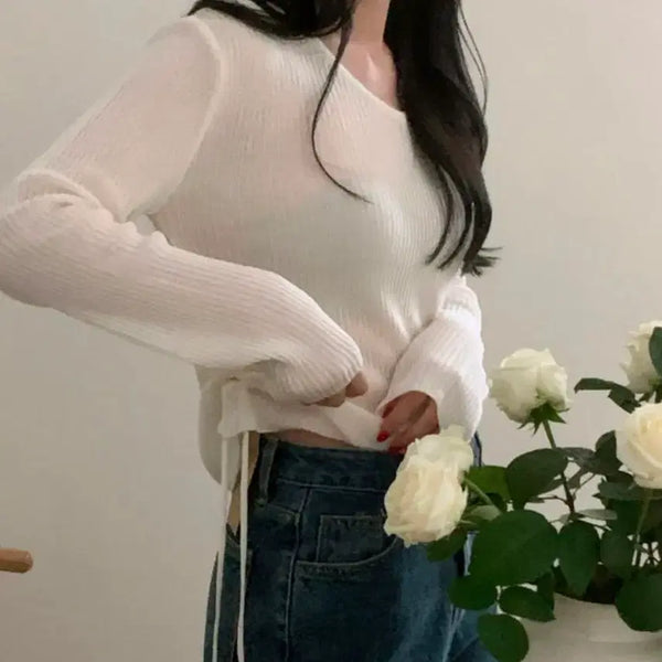 [BUNJANG] Kkomigo Summer Sun Protection Knit Ivory / [미개봉 새상품]꼰미고 여름 살안타템 니트 아이보리