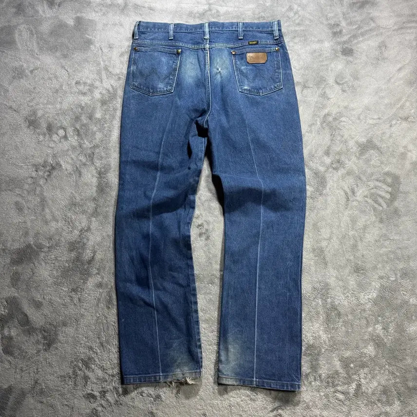 [BUNJANG] Wrangler Washed Straight Denim Pants 38/32 / 랭글러 스트레이트 워싱 데님팬츠 38/32