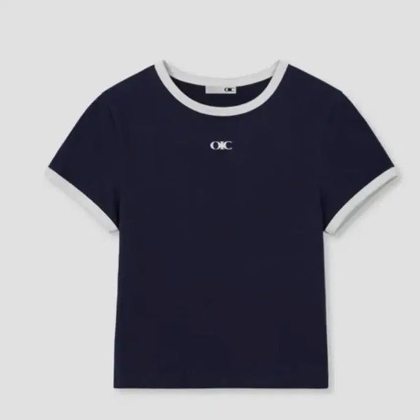 [BUNJANG] OIOI Ringer T-Shirt Navy (Unsealed) / [미개봉 새상품]오아이오아이 링거 티셔츠 네이비