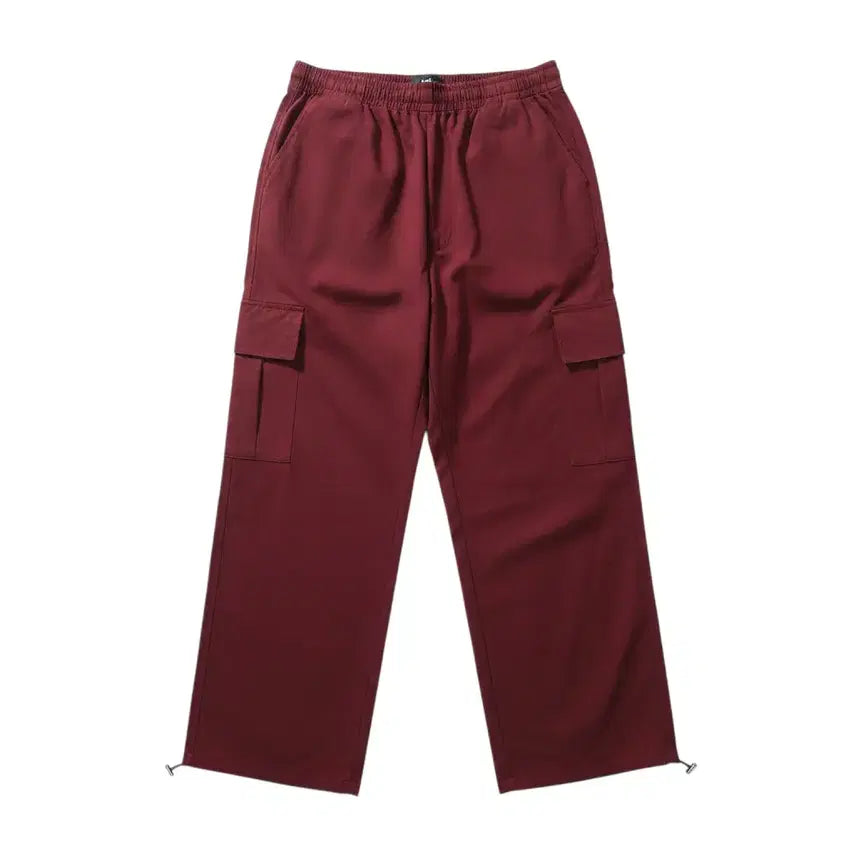 [BUNJANG] Women's Burgundy Banding Cargo Pants XXL / 여성XXL/ 버건디 밴딩 카고팬츠