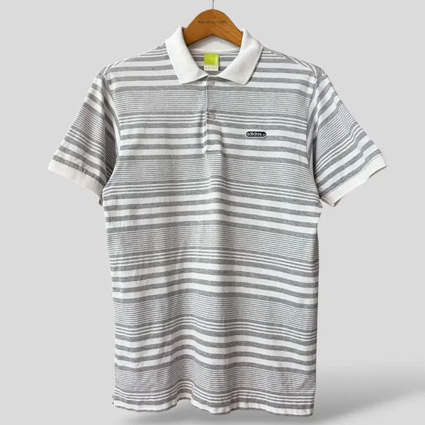 [BUNJANG] Adidas Stripe Collar T-Shirt (L) / (L)아디다스 스트라이프 카라티