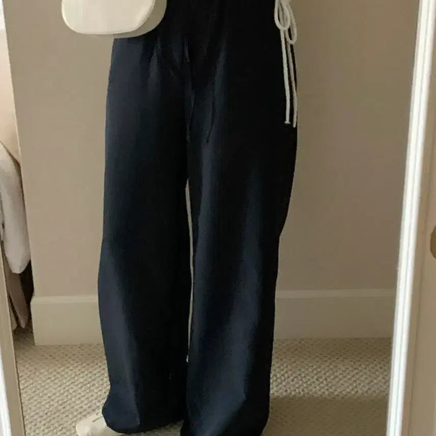 [BUNJANG] Kkonmi Go Summer Wide Banding Slacks Navy / [미개봉 새상품]꼰미고 여름 와이드 밴딩 슬랙스 네이비