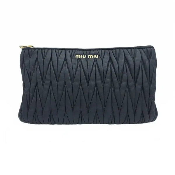 [BUNJANG] Miu Miu Matelassé Nappa Leather Clutch Bag / 미우미우 마틀라세 나파 레더 클러치백 퀼팅