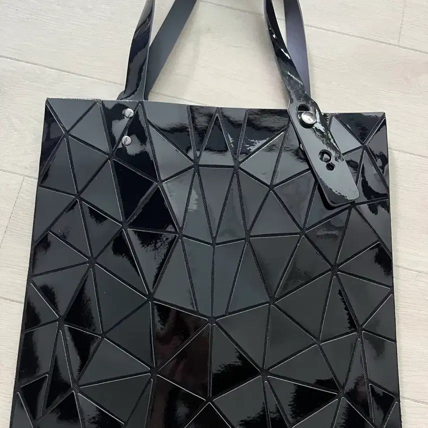 [BUNJANG] Black Geometric Pattern Tote Bag / 토트백 블랙 가방