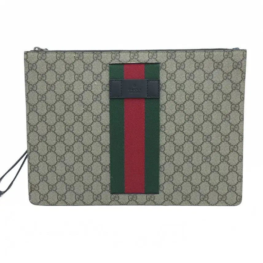 [BUNJANG] Gucci GG Supreme Web Clutch Pouch 433665 / 구찌 GG 수프림 웹 클러치 파우치 433665