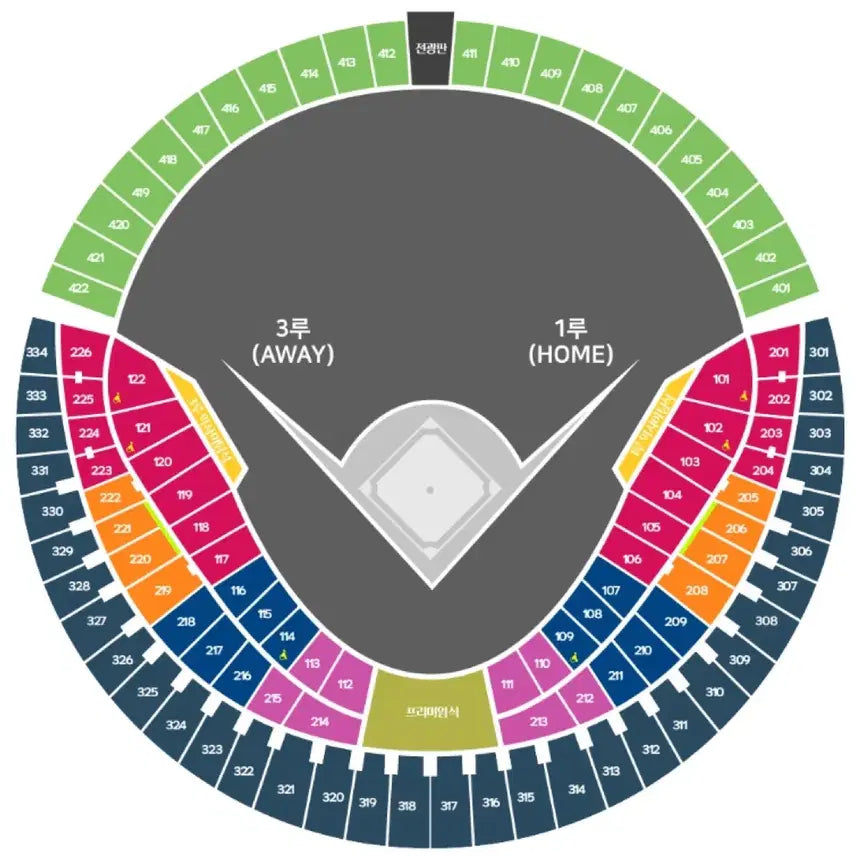 [BUNJANG] Doosan Bears vs LG Twins Baseball Game Tickets / 8/2 두산베어스 vs 엘지트윈스 오렌지, 네이비, 외야