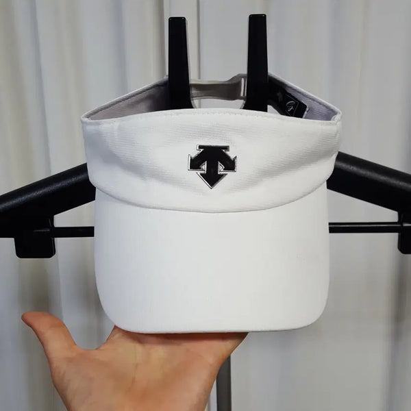 [BUNJANG] Descente Golf Sun Cap Hat White / 데상트 골프 모자 썬캡 화이트 오일장