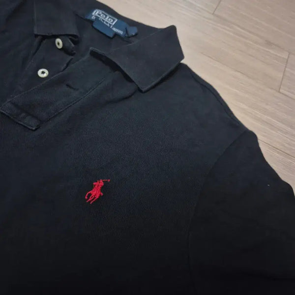 [BUNJANG] Polo Ralph Lauren Black Short Sleeve Polo Shirt - Size M / (정품인증 가능)폴로 랄프로렌 블랙 반팔 카라티