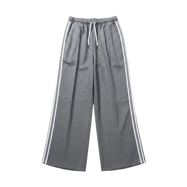 [BUNJANG] Women's Stripe Wide Banding Pants / 여성F/ 스트라이프 와이드 밴딩팬츠GR