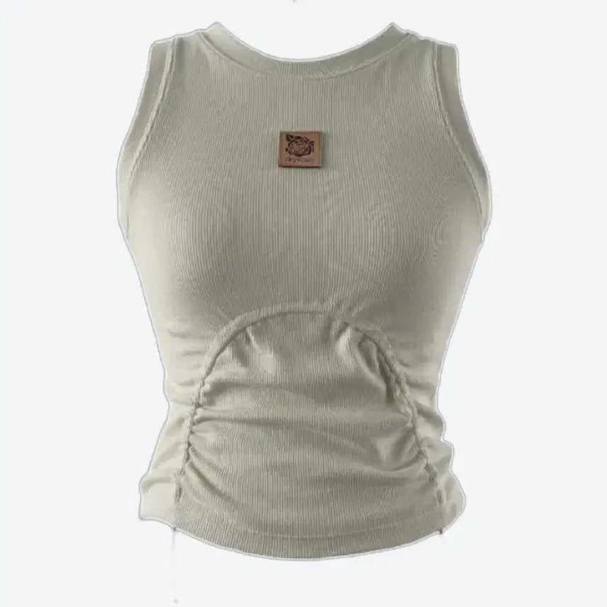 [BUNJANG] Dry Rose Tunnel Logo Sleeveless Khaki / 윤비누 착용) 드라이로즈 터널 로고 슬리브리스 카키