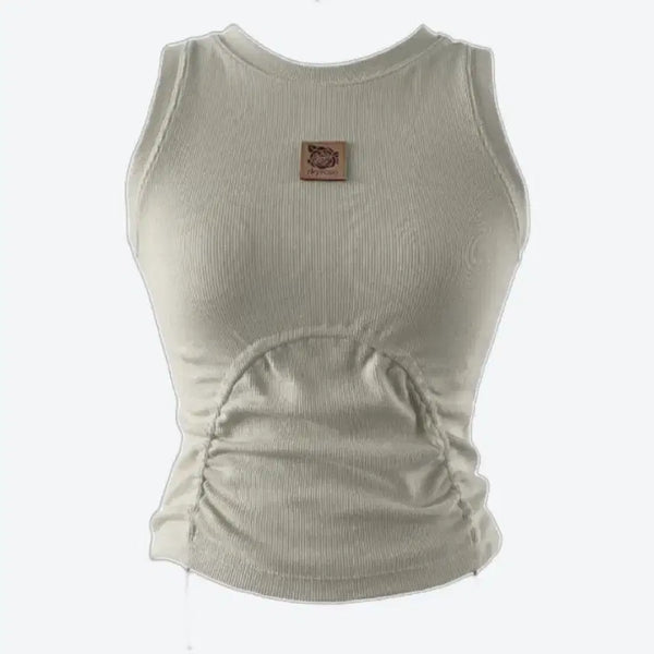 [BUNJANG] Dry Rose Tunnel Logo Sleeveless Khaki / 윤비누 착용) 드라이로즈 터널 로고 슬리브리스 카키