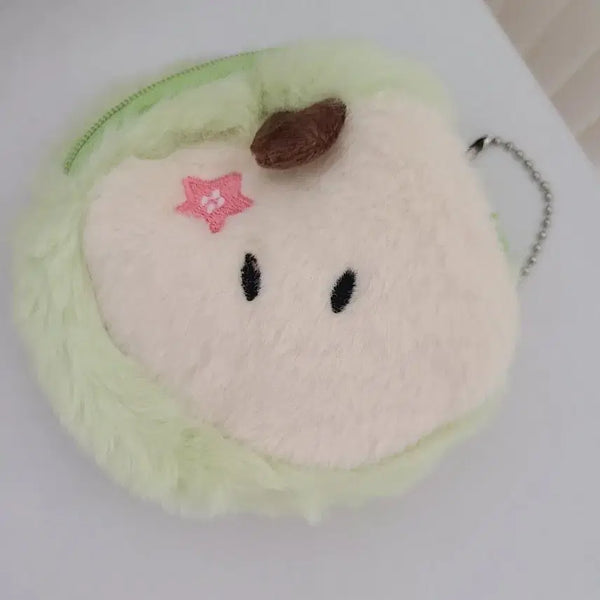 [BUNJANG] Green Apple Fur Pouch / 청사과 파우치