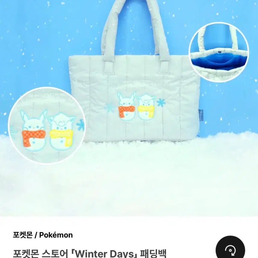 [BUNJANG] Pokemon Store Winter Days Padded Bag New / 포켓몬 스토어 Winter Days 패딩백 새상품