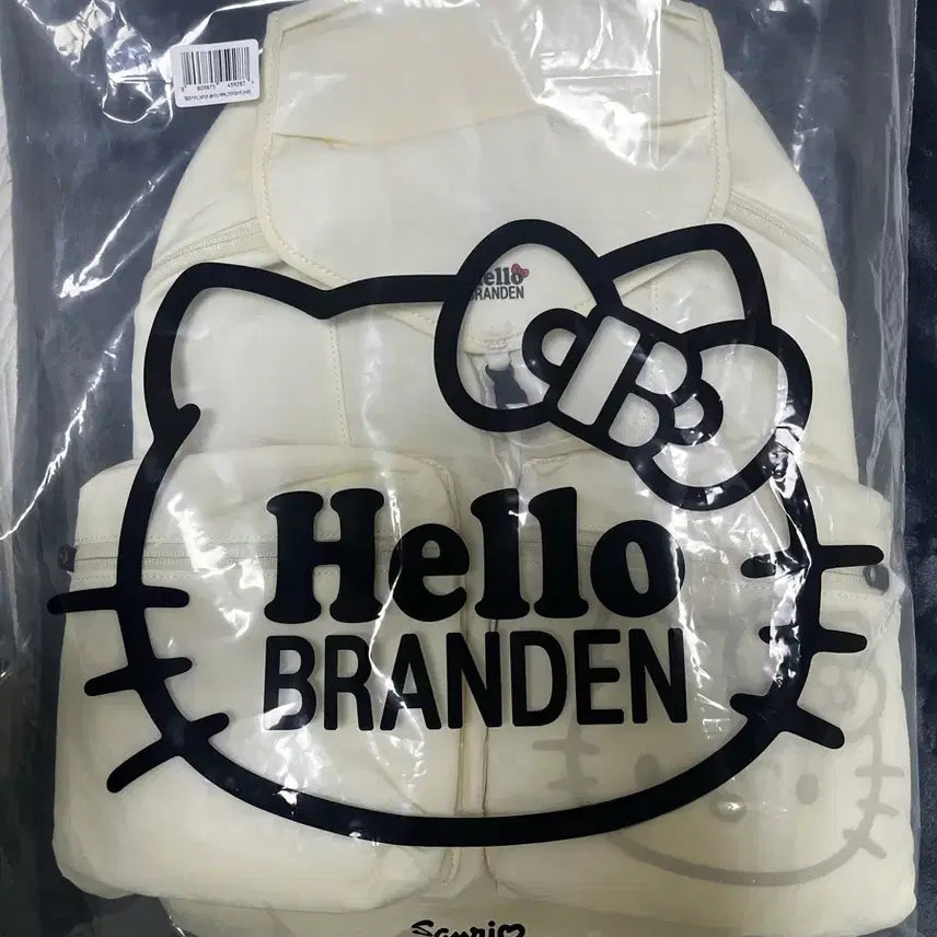 [BUNJANG] Brandon x Hello Kitty Collaboration Backpack - Ivory (Sealed) / 브랜든 헬로키티 백팩 아이보리 미개봉 새상품