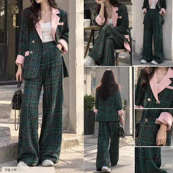 [BUNJANG] S/S Seins Vintage Check Pattern Two-Piece Set-Up / 여성S/ 신스덴 빈티지 체크패턴 투피스 셋업
