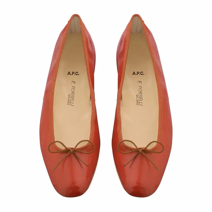 [BUNJANG] A.P.C. "La Veste Posey" Flats - Brick Color / apc 아페쎄 포셀리 플랫슈즈